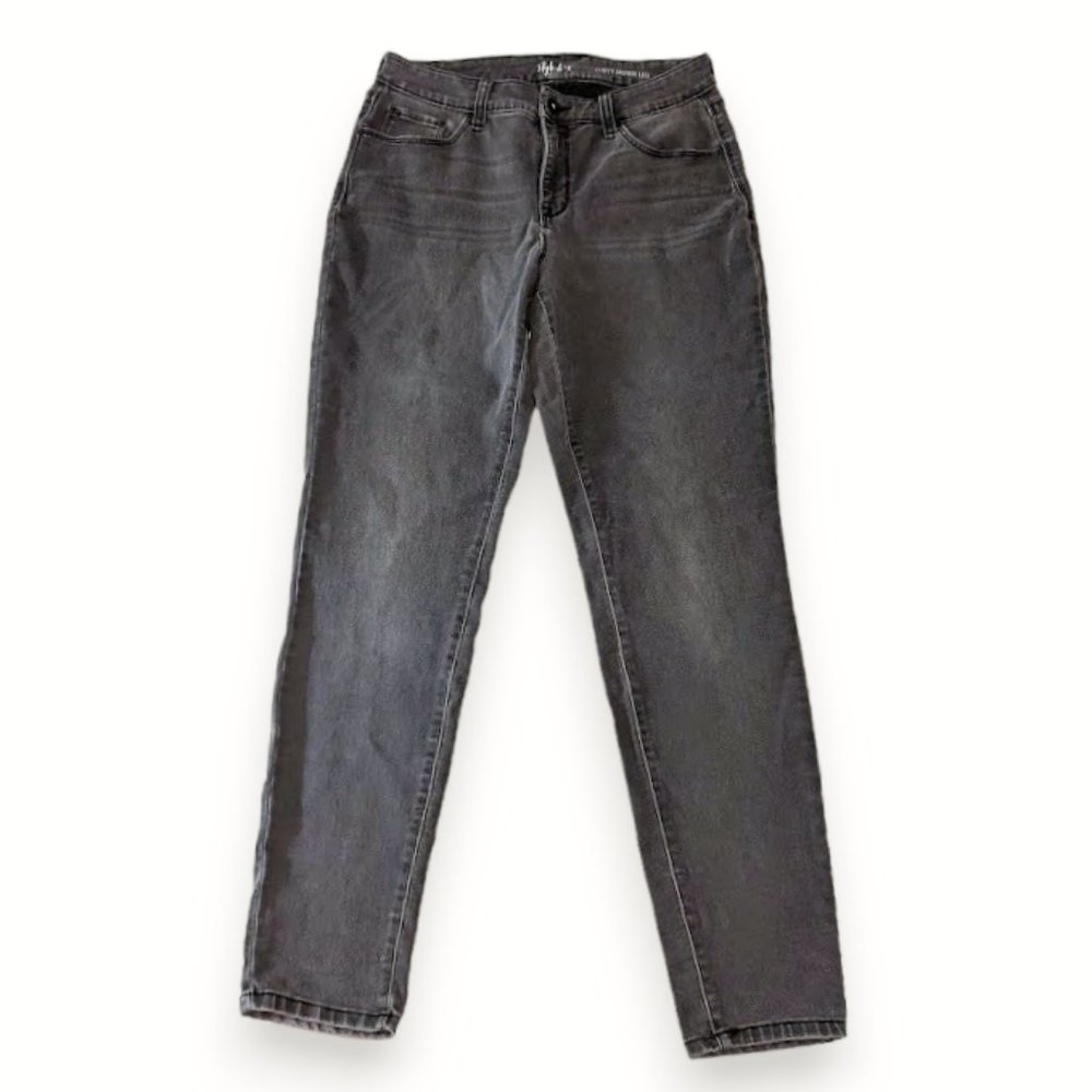 Style & Co Curvy Skinny Leg Stretch Charcoal Black 5 Pocket Jeans size 8